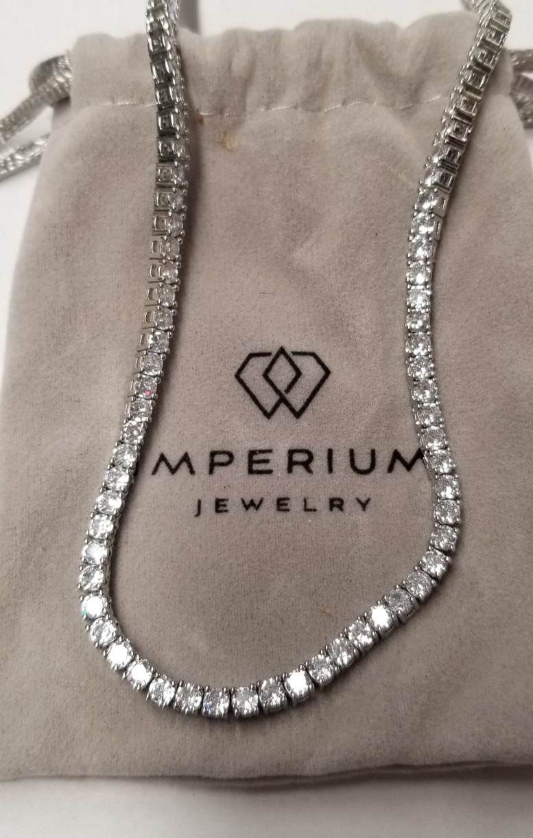 Imperium 3mm Cubic Zirconia Tennis Chain Necklace 18″
