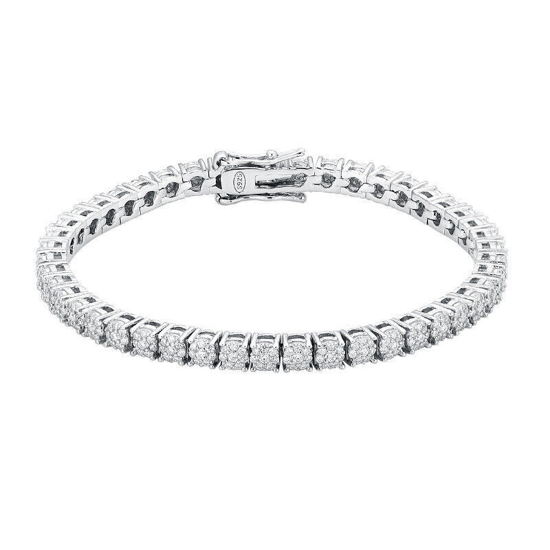 3mm VVS1 Clarity MOISSANITE Tennis Bracelet 925 Sterling Silver