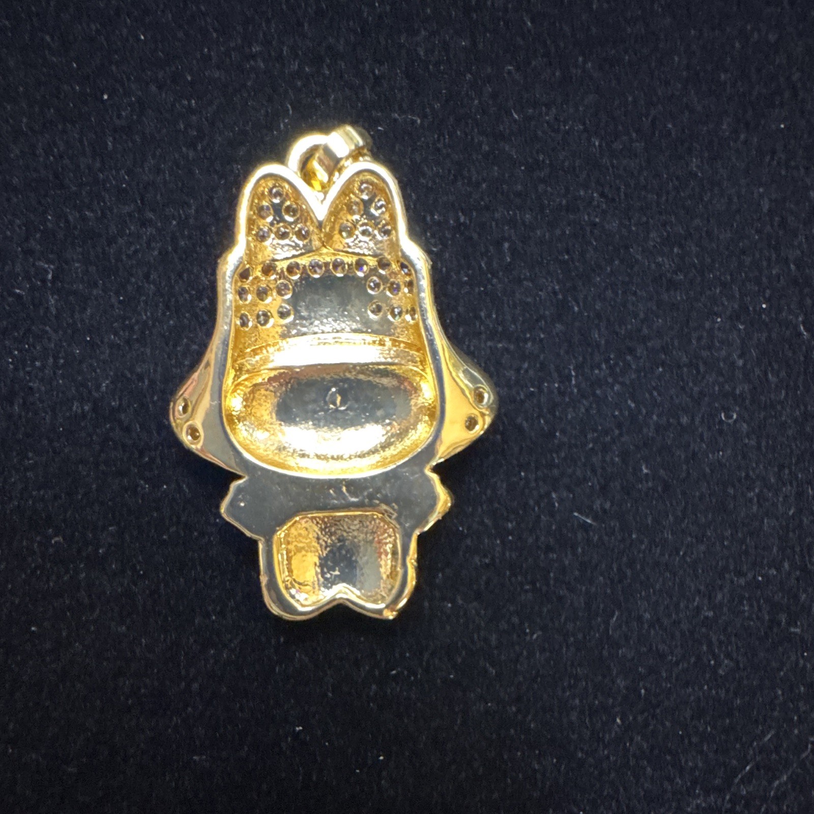 Necklace Pendant Cartoon BuBu 14K Gold Filled, Cz Stones, 24.7mm