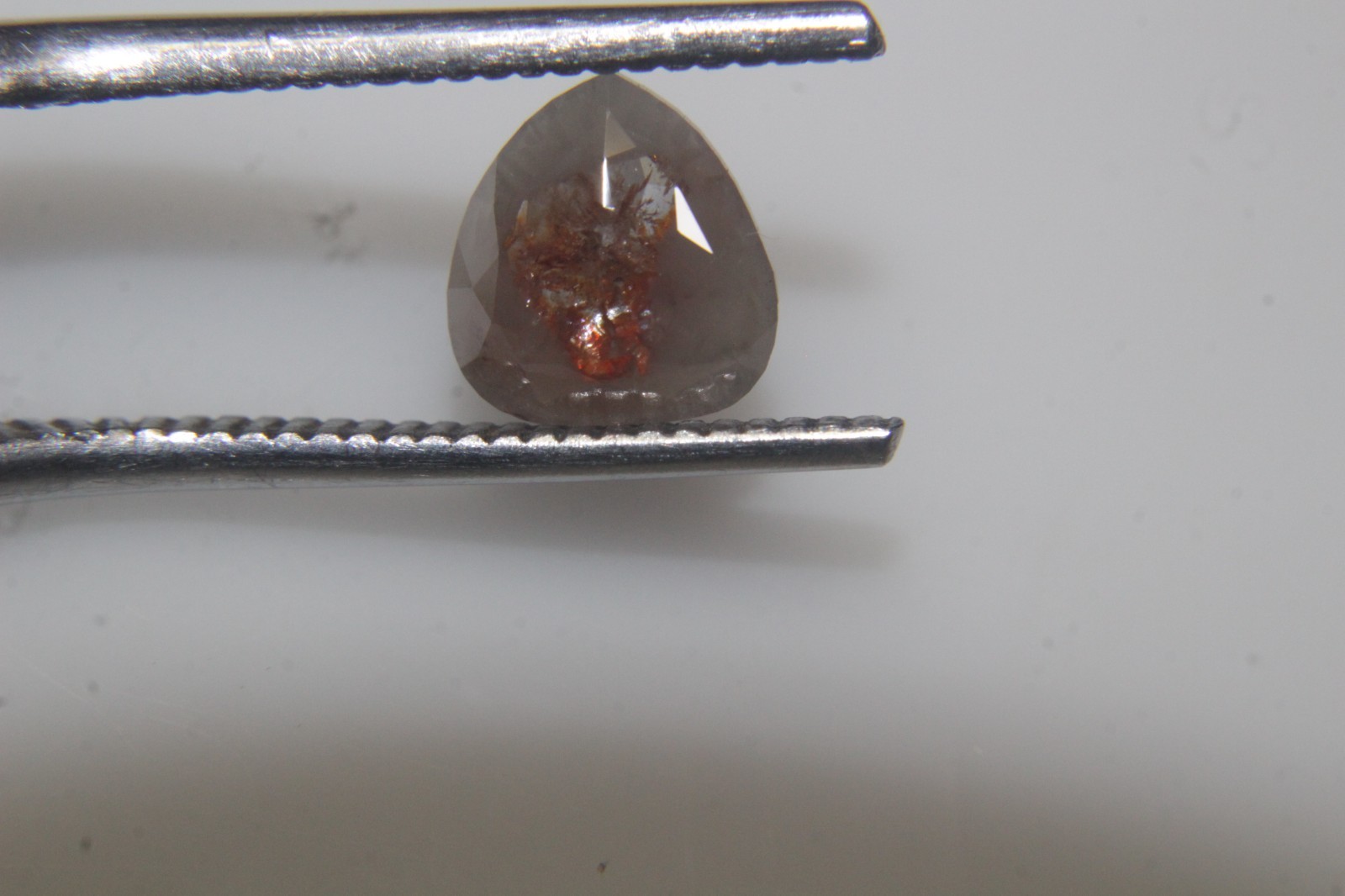 1.37Cts Pear Shape Gray Color Rose Cut Natural Real Diamond 7.84×7.36×2.60 MM