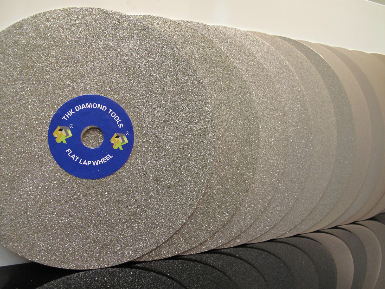 12 pcs THK 8″ INCH 200mm Diamond coated Flat Lap wheel Lapidary polishing disc U