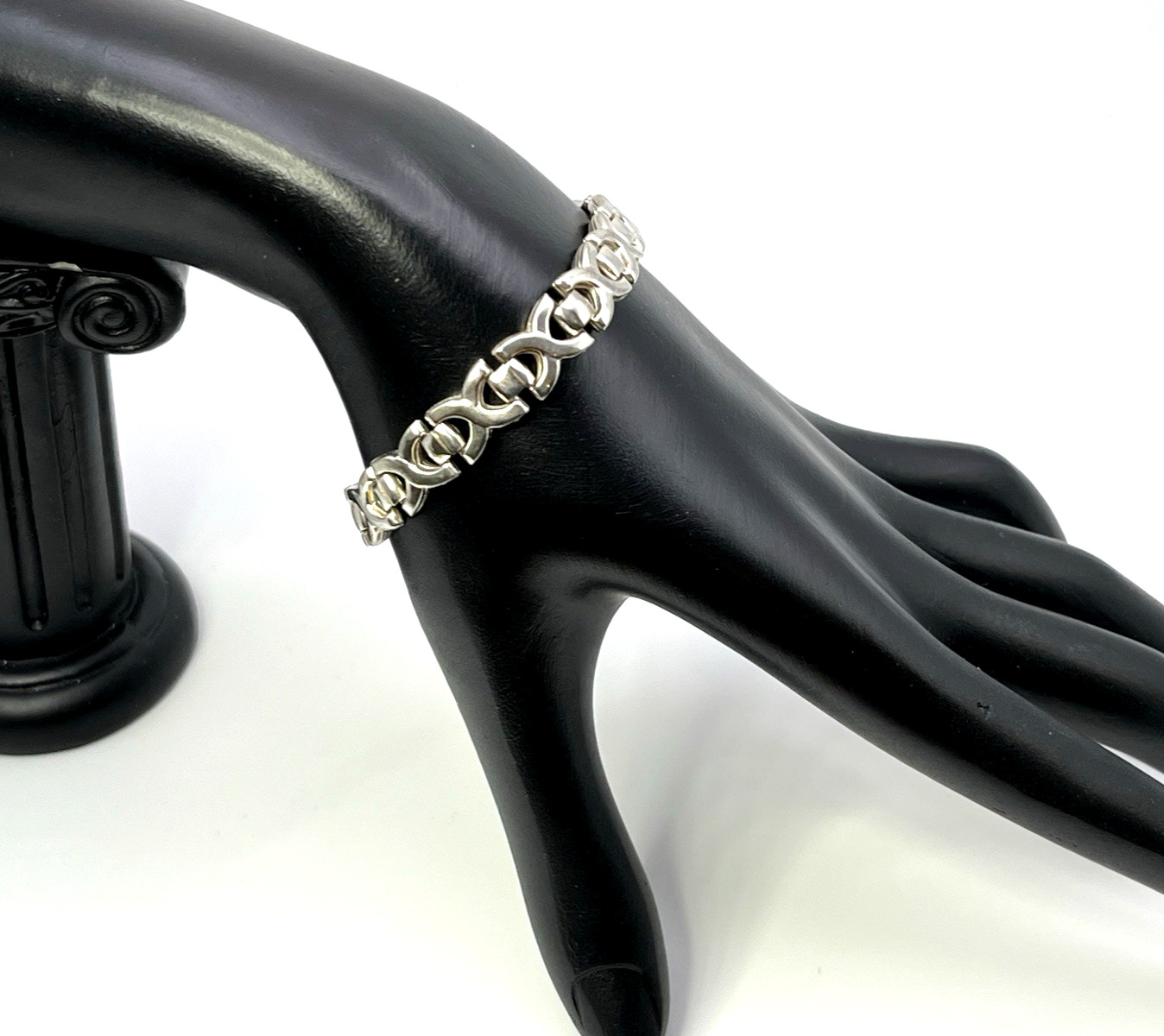 POSH X’s & O’s LOVE KISSES 6 in. ” BRACELET 925 Solid Sterling Silver ITALY Vtg