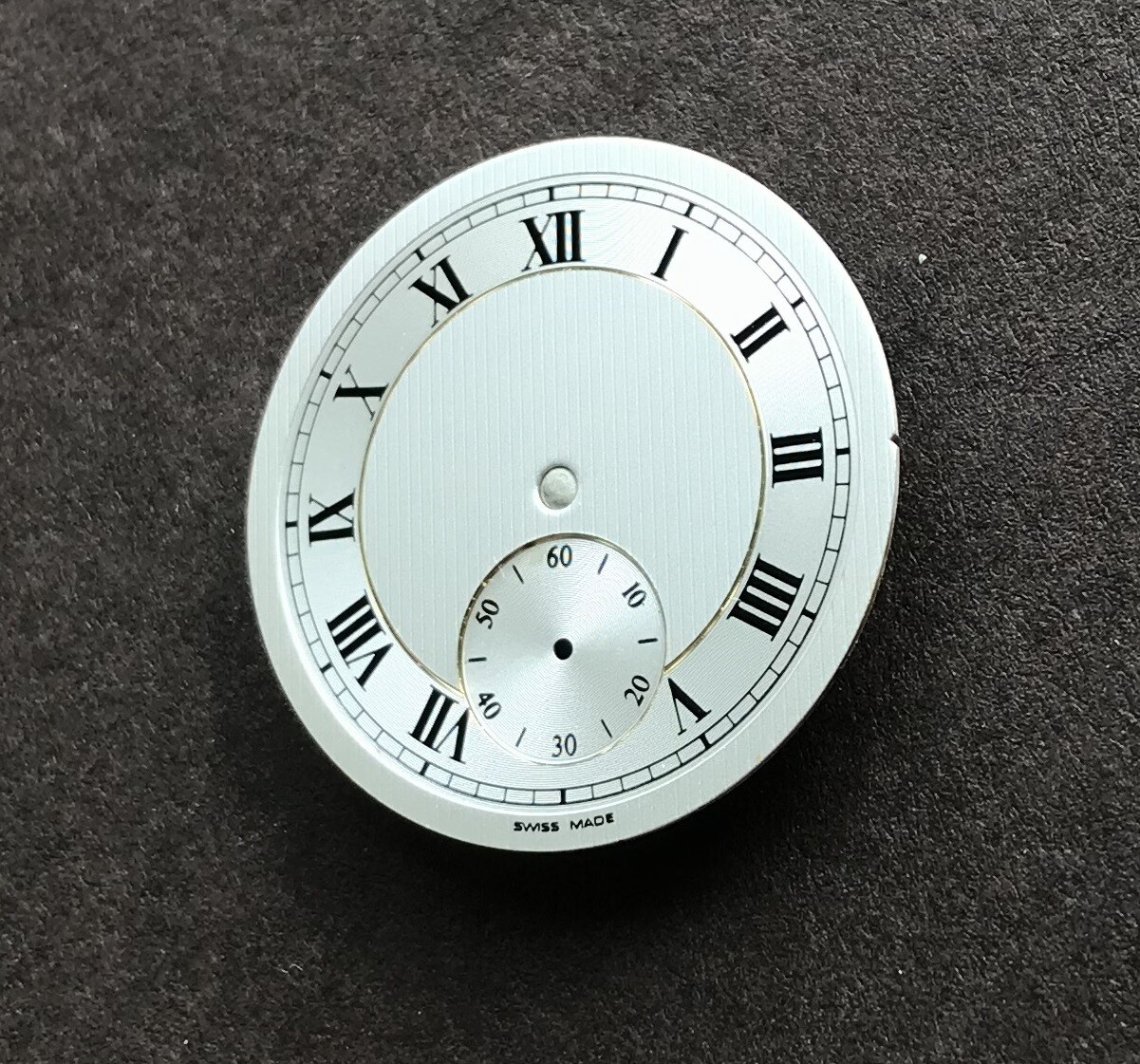 DIAL FOR ETA PESEUX 7001 27.5mm CLASSIC SILVER GOLDEN, SWISS MADE