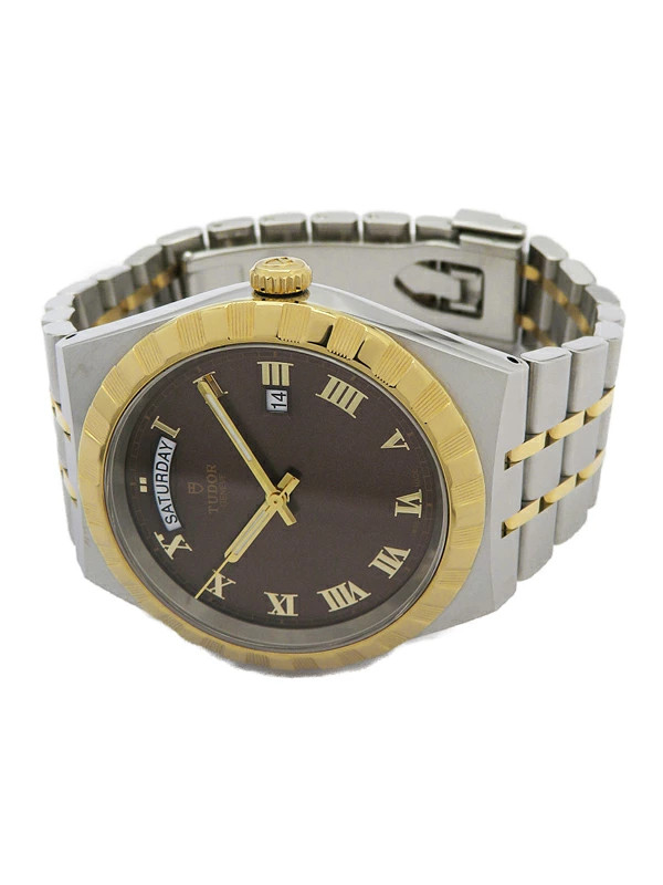 TUDOR Royal 28603 Automatic 41mm Box Papers Brown Men’s Watch Stainless Steel
