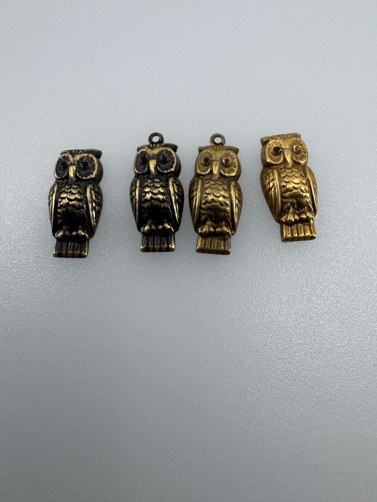 Large Lot Owl Silver And Gold Toned Jewelry Finding Stamping