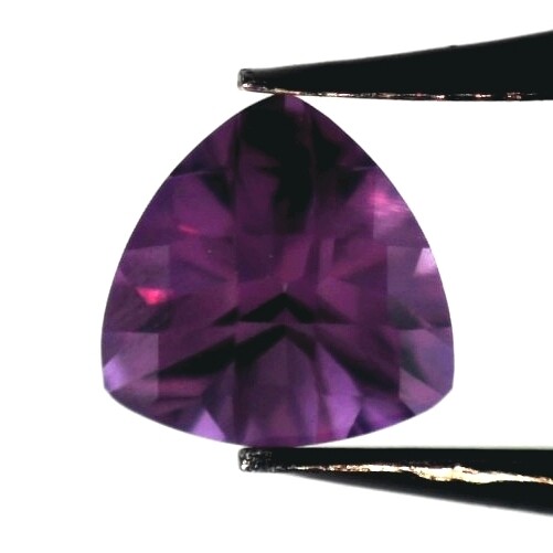 COLOR CHANGE CORUNDUM 10 MM TRILLION CUT CHECKERBOARD TOP MAN MADE F-2943