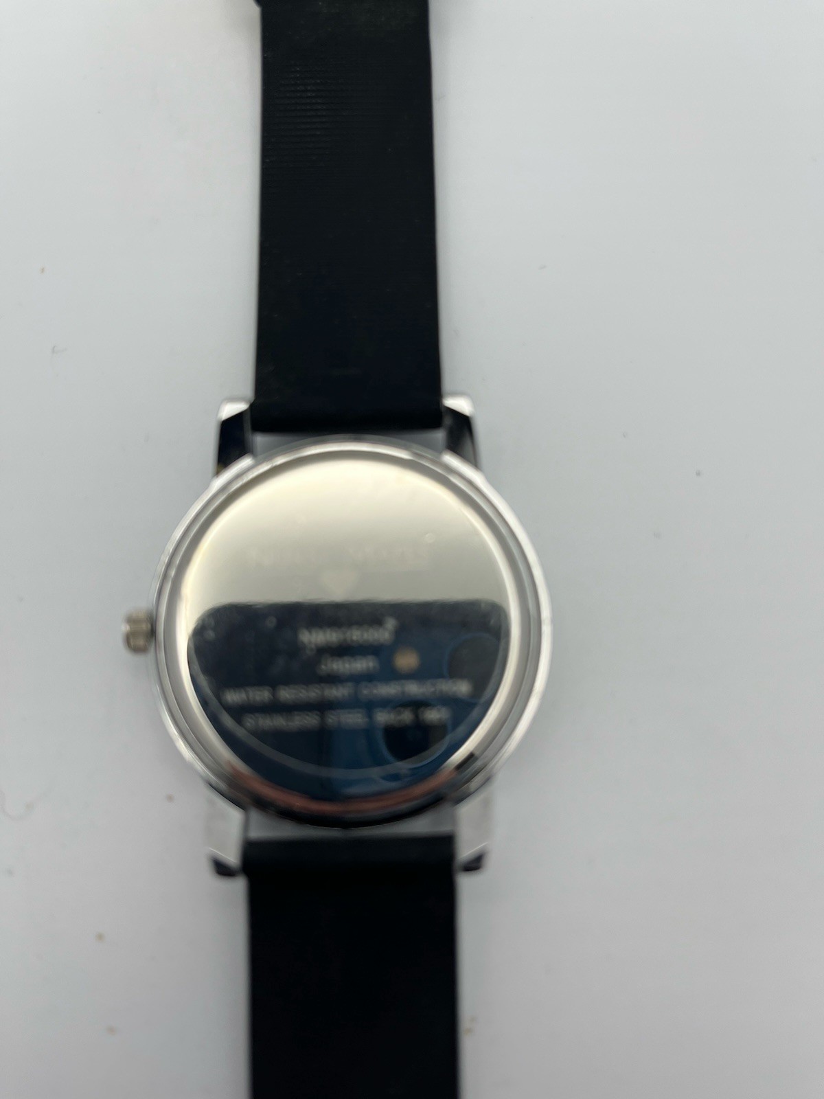 Nurse Mates Wrist Watch Silver W/Black Band, Not Tested & Needs Battery.