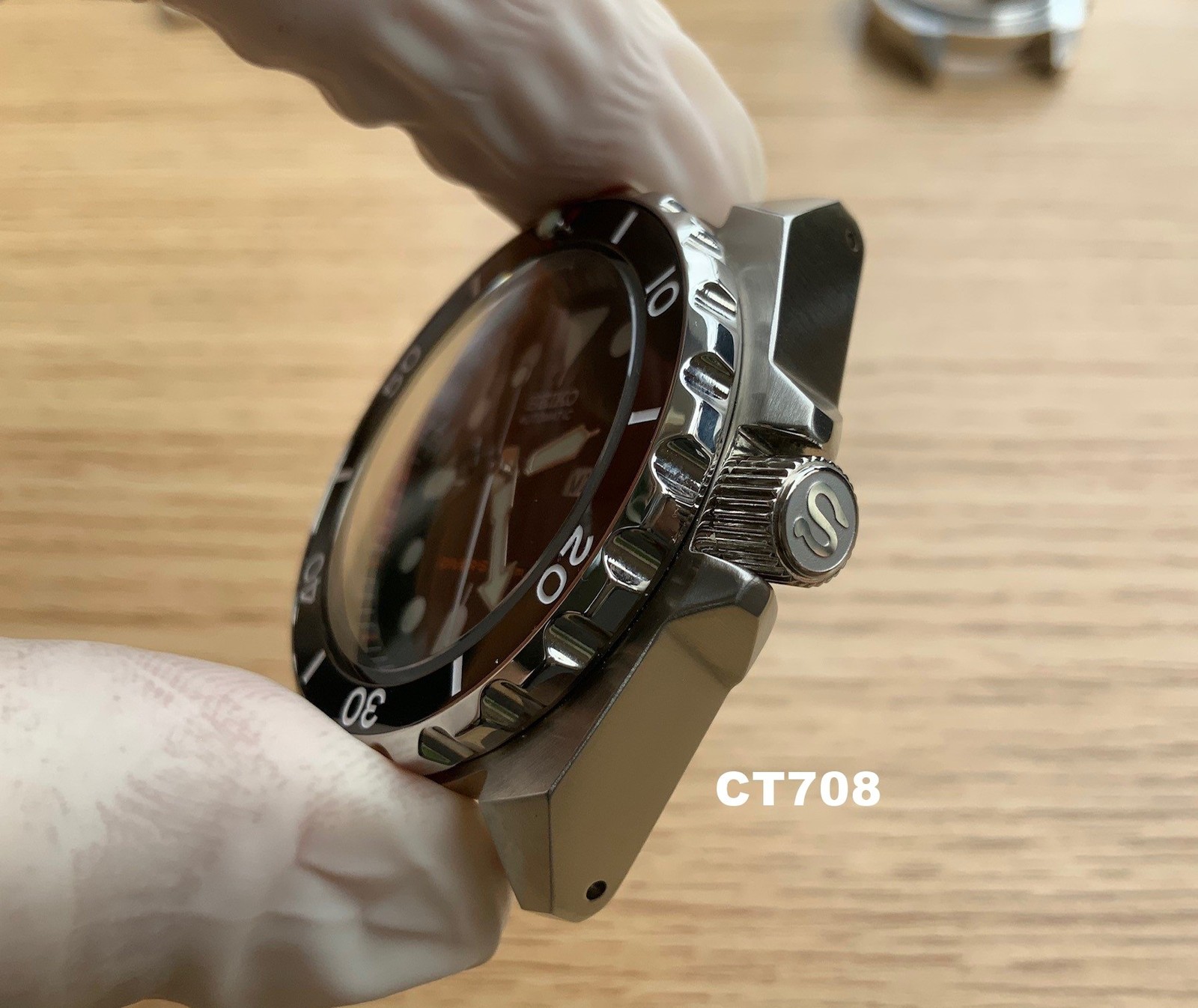 SKX007/SRPD Samurai Conversion Watch Case – CT708 Polished/Brushed