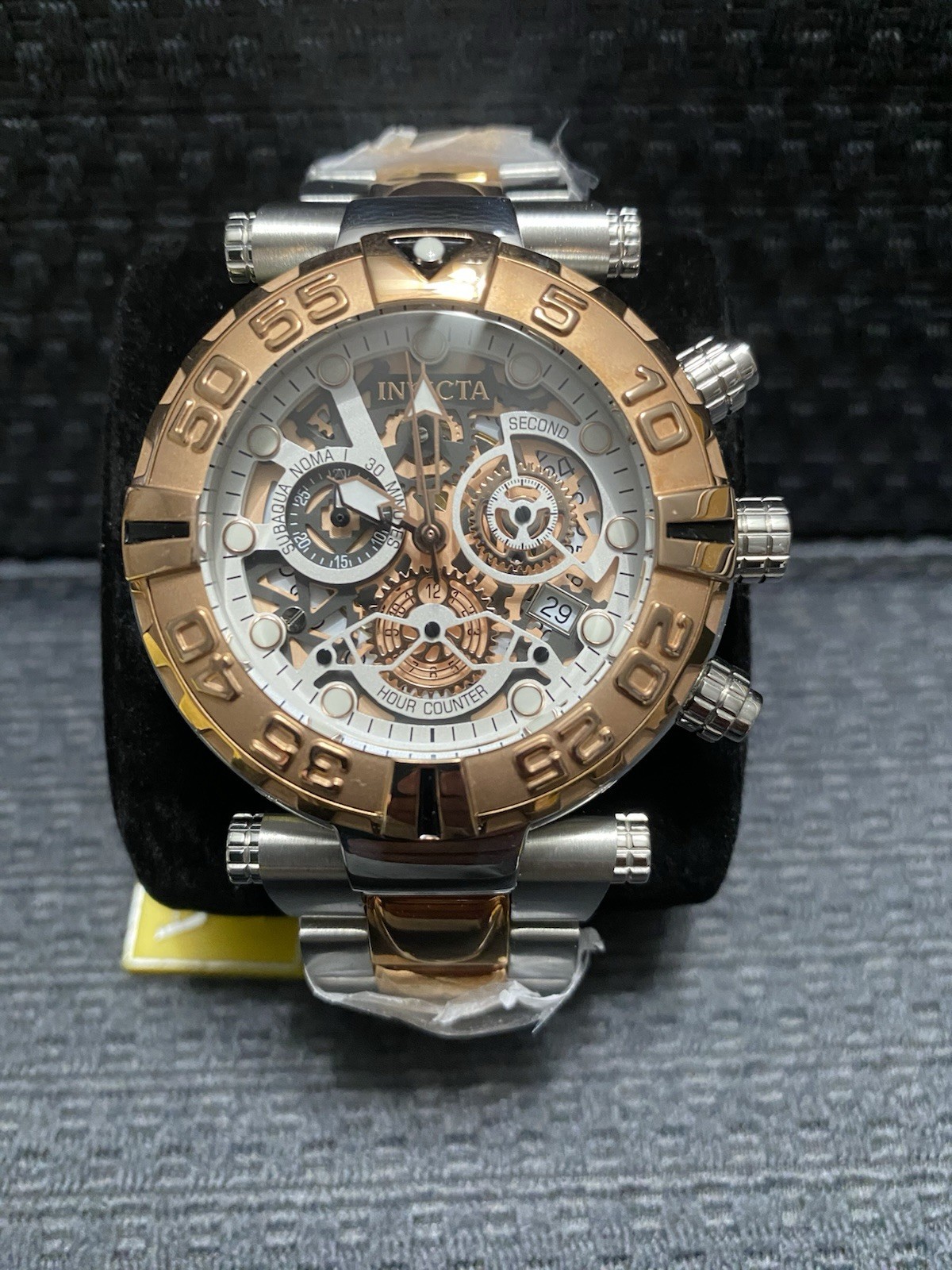 Invicta 47mm Subaqua Noma I Silver & Rose Gold Z60 Quartz LE Watch,Model#33365