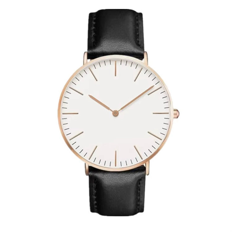 Luxury Women’s Watch Rose Gold Shell Dial Leather Strap Fashion Gift
