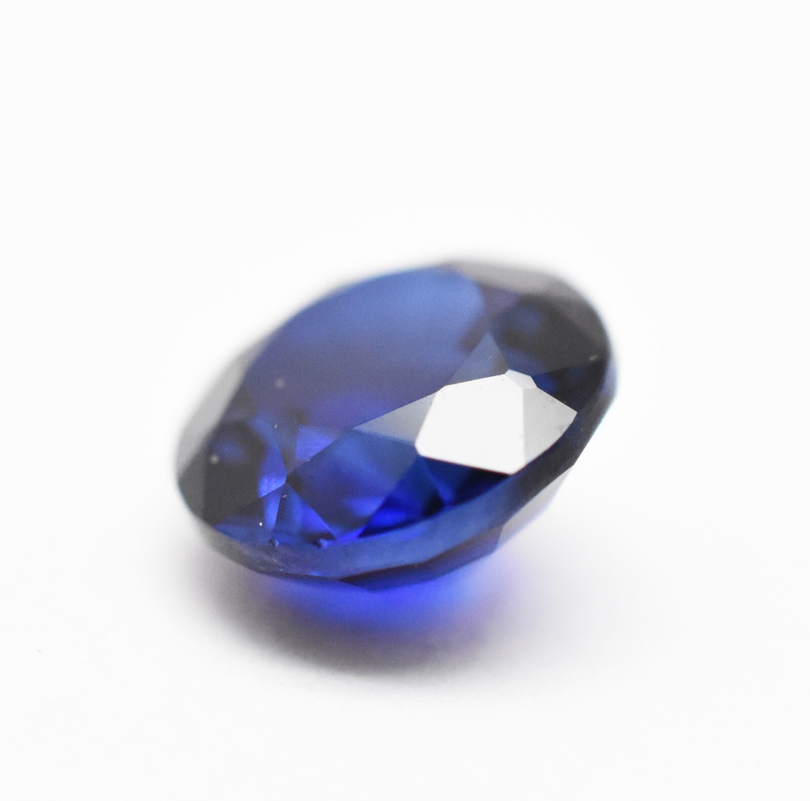Lab Blue Sapphire Round Diamond Cut 6 mm 8 mm 10 mm 12 mm Loose Gemstones