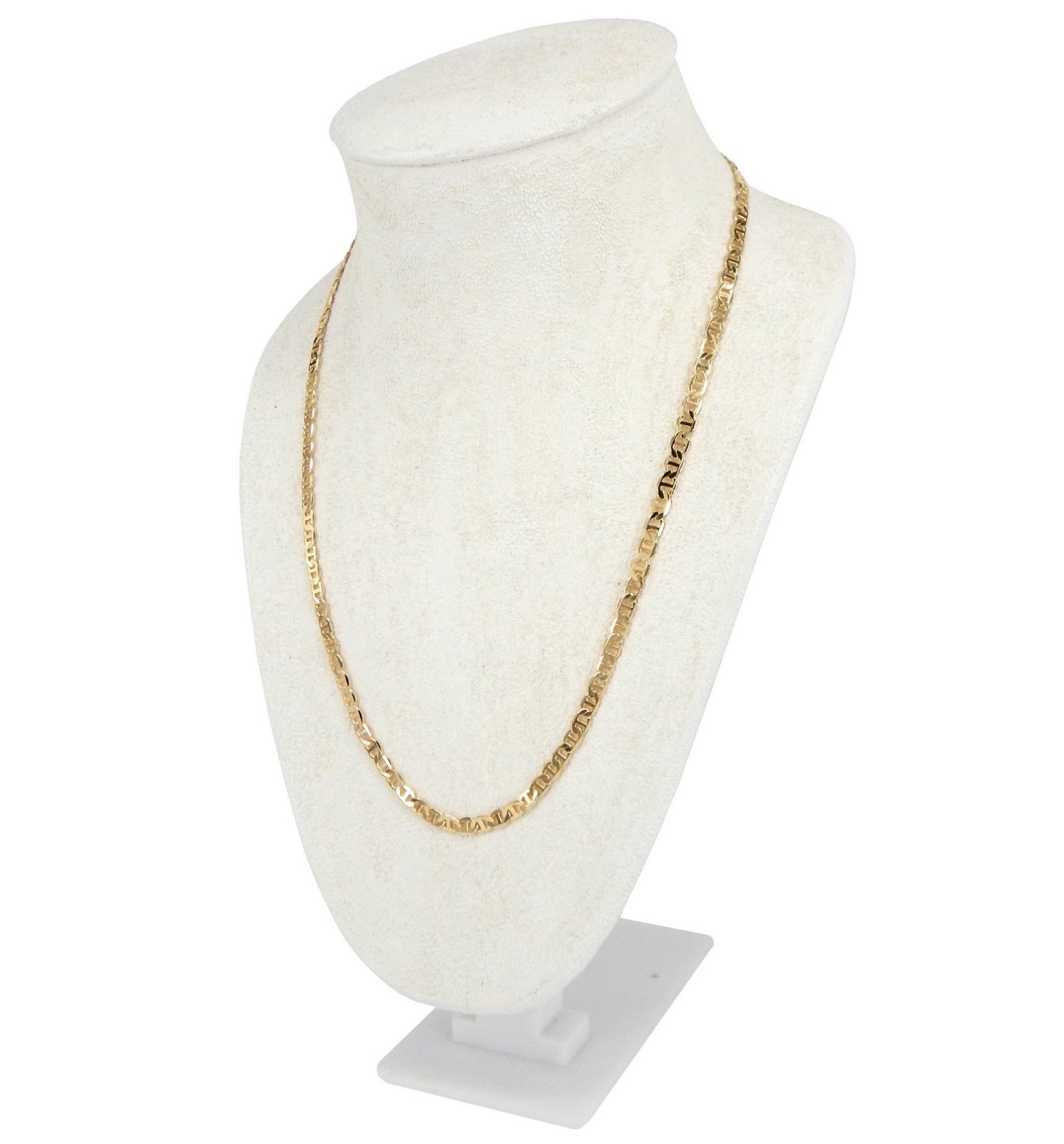 Mariner Anchor link Chain 4mm 20″ 24″ Necklace Bracelet 14k Gold Finish