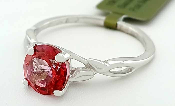 GENUINE 2.15 Cts PINK SAPPHIRE RING 10K WHITE GOLD – Free Certificate Appraisal