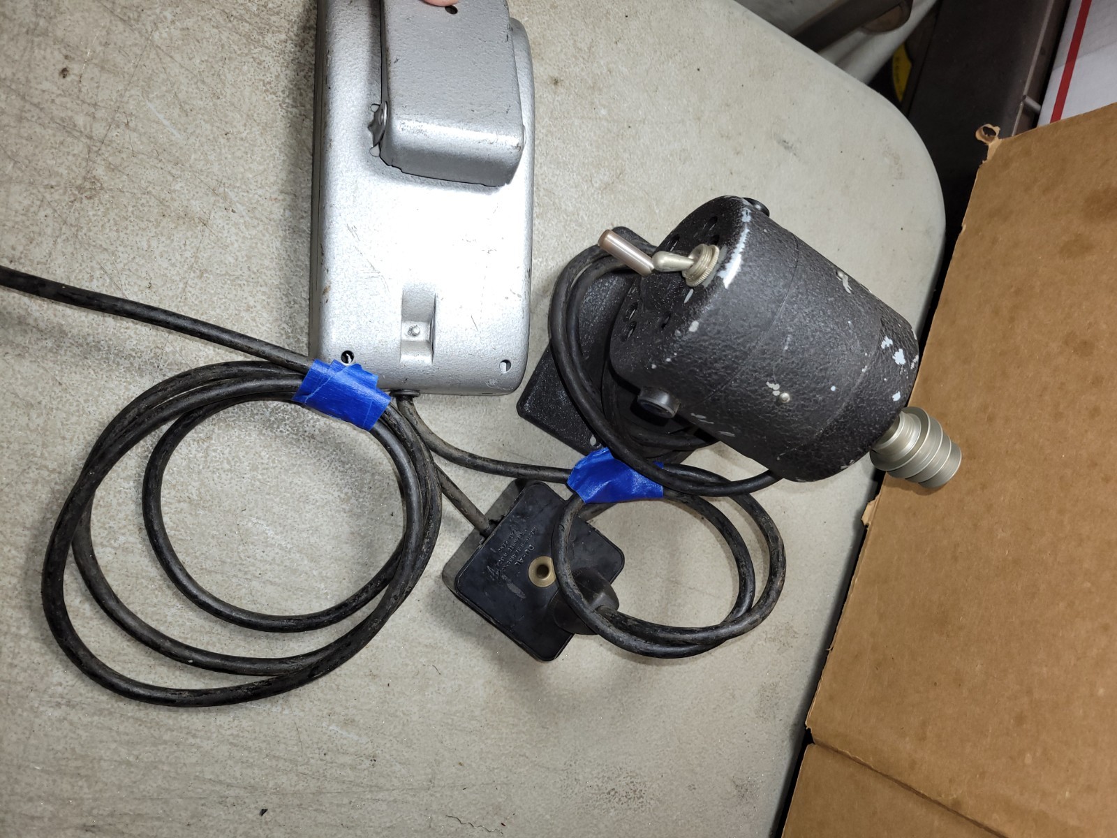 Vtg Jewelers WATCHMAKER Lathe Motor USA 110V w/variable speed foot-pedal Read