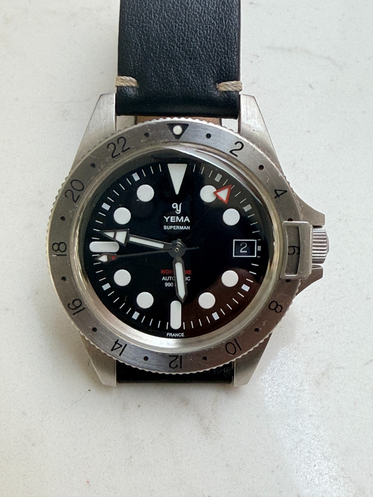 Yema Superman GMT 41mm with Maxi Dial