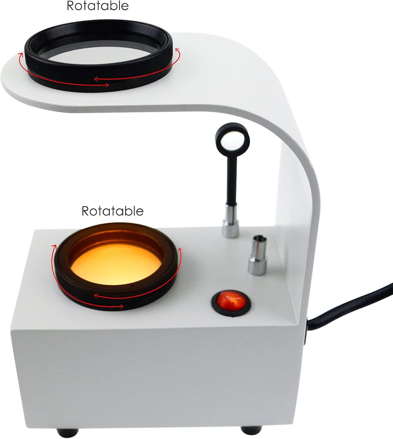LED Polariscope with Rotatable Filters for Gemstone Testing and Identification