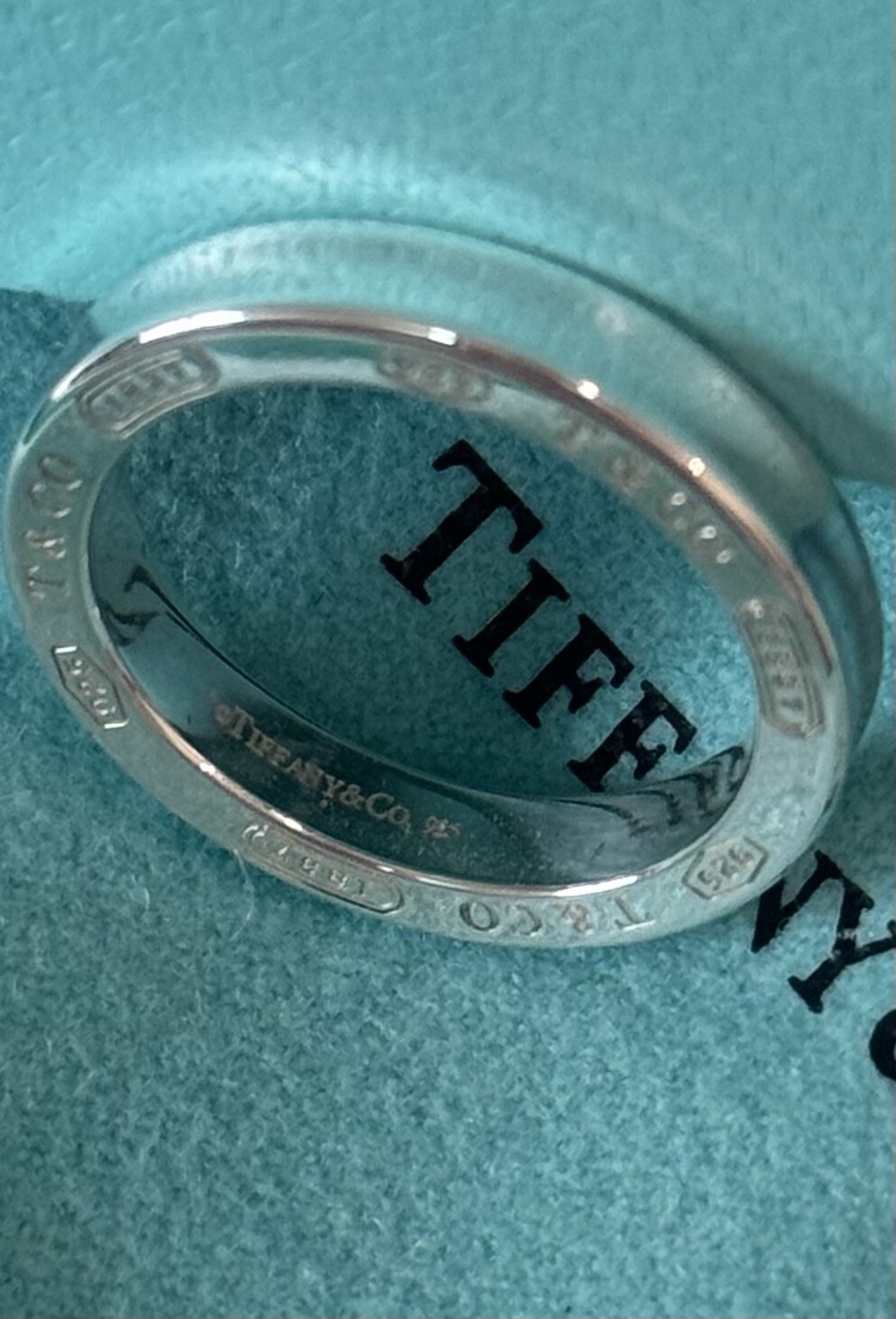Tiffany & Co 1837 Edge Narrow Band Ring, Sterling Silver, Size 5.5, BNIB, RARE,