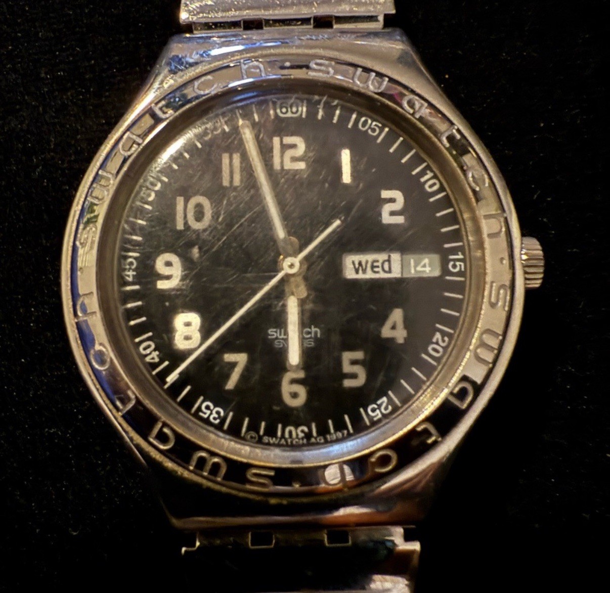1993 Swatch Watch Vintage, Day/Date, Rare Collectible