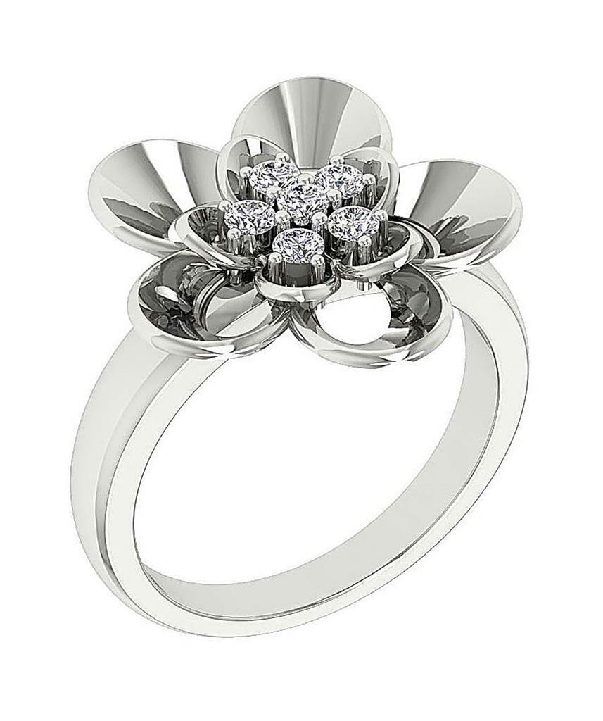 Right Hand Wedding Ring Natural Diamond SI1 G 0.35 Carat 14K Rose Gold 18.60MM