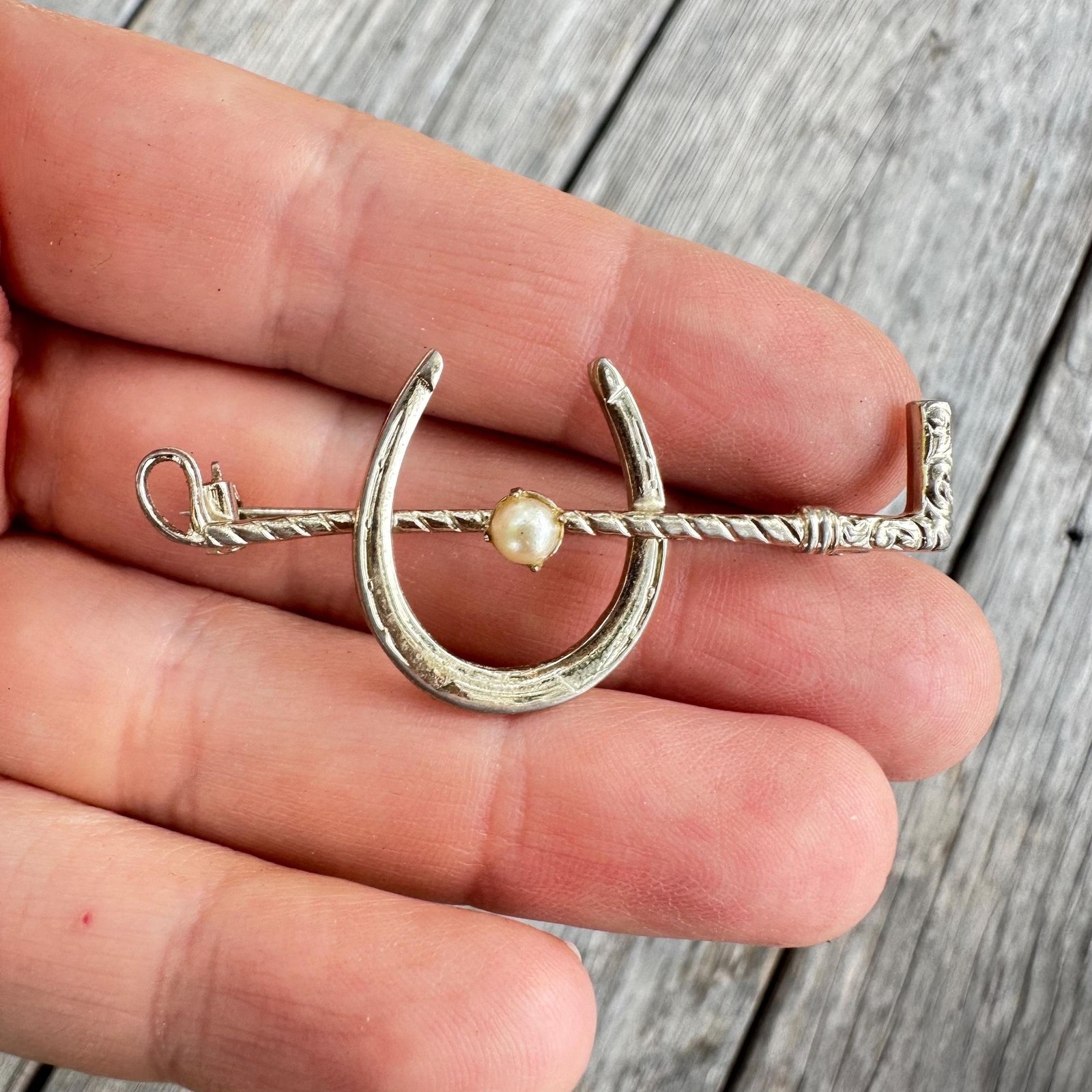 Jewelry Horse Riding Brooch Equestrian Brooch Riding Crop Horse Shoe