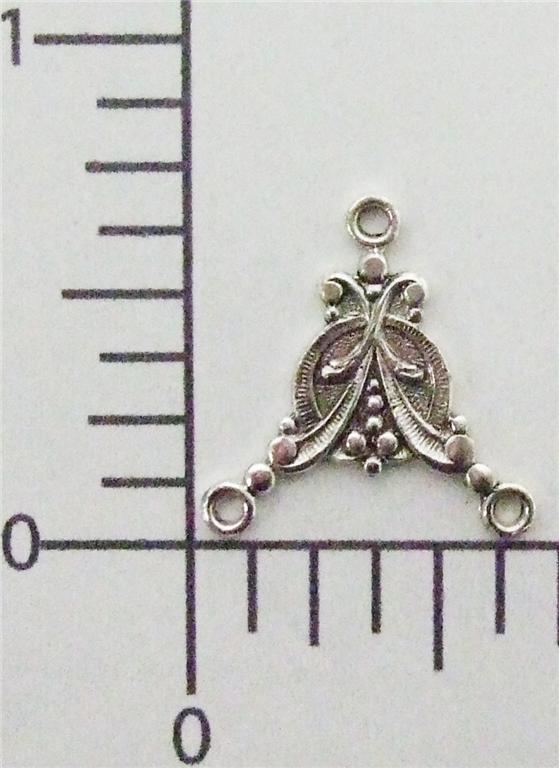 26354 – 2 Pc Lot Matte Silver Oxidized Victorian Connector Jewelry Finding