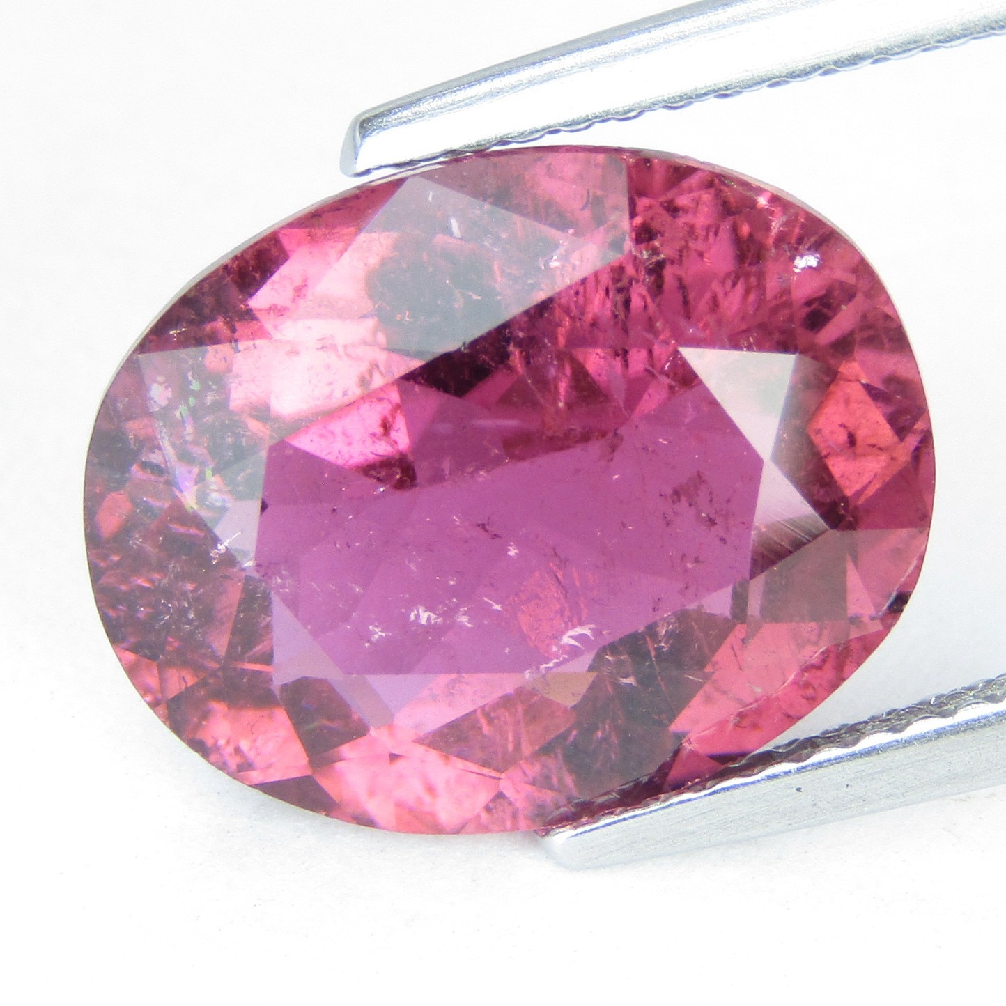 6.90Cts Classic Natural Pink Tourmaline 14.2×11.5×6.4mm Oval Cut Loose Gemstone