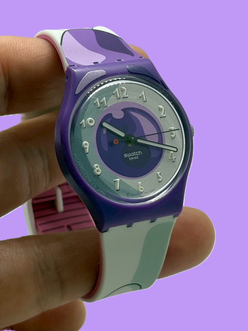 Swatch x Dragon Ball Z Frieza Watch GZ359 Quartz Analog Anime Purple Working