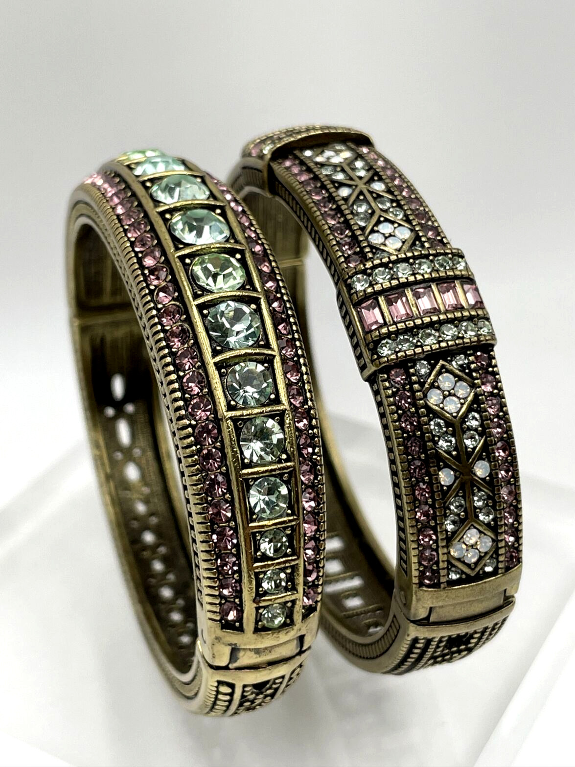 HEIDI DAUS “Everyday Elegance” Crystal Bracelet 2 Piece Set – Chrysolite – NIB
