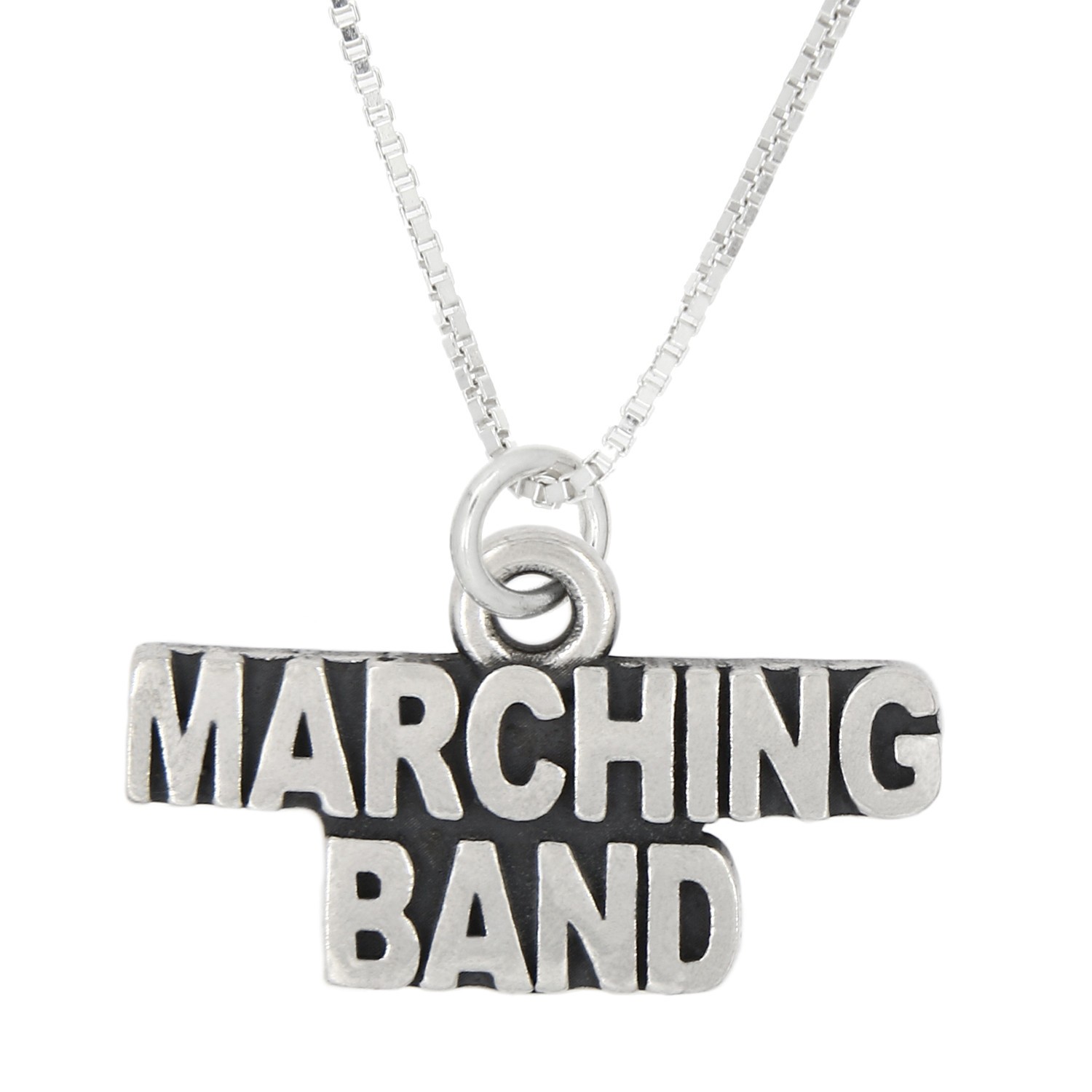 Sterling Silver Oxidized Marching Band Charm (Options)