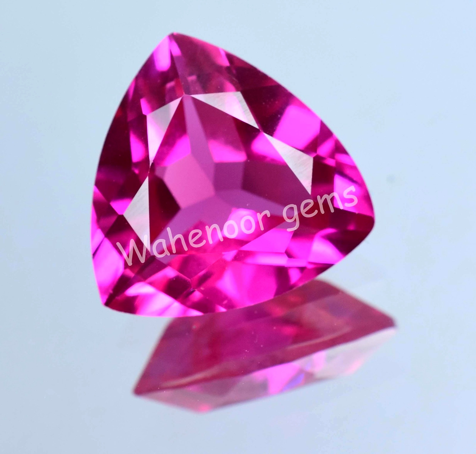 Natural Mogok Pink Ruby 26.70 Ct Trillion Certified Flawless Loose Gemstone