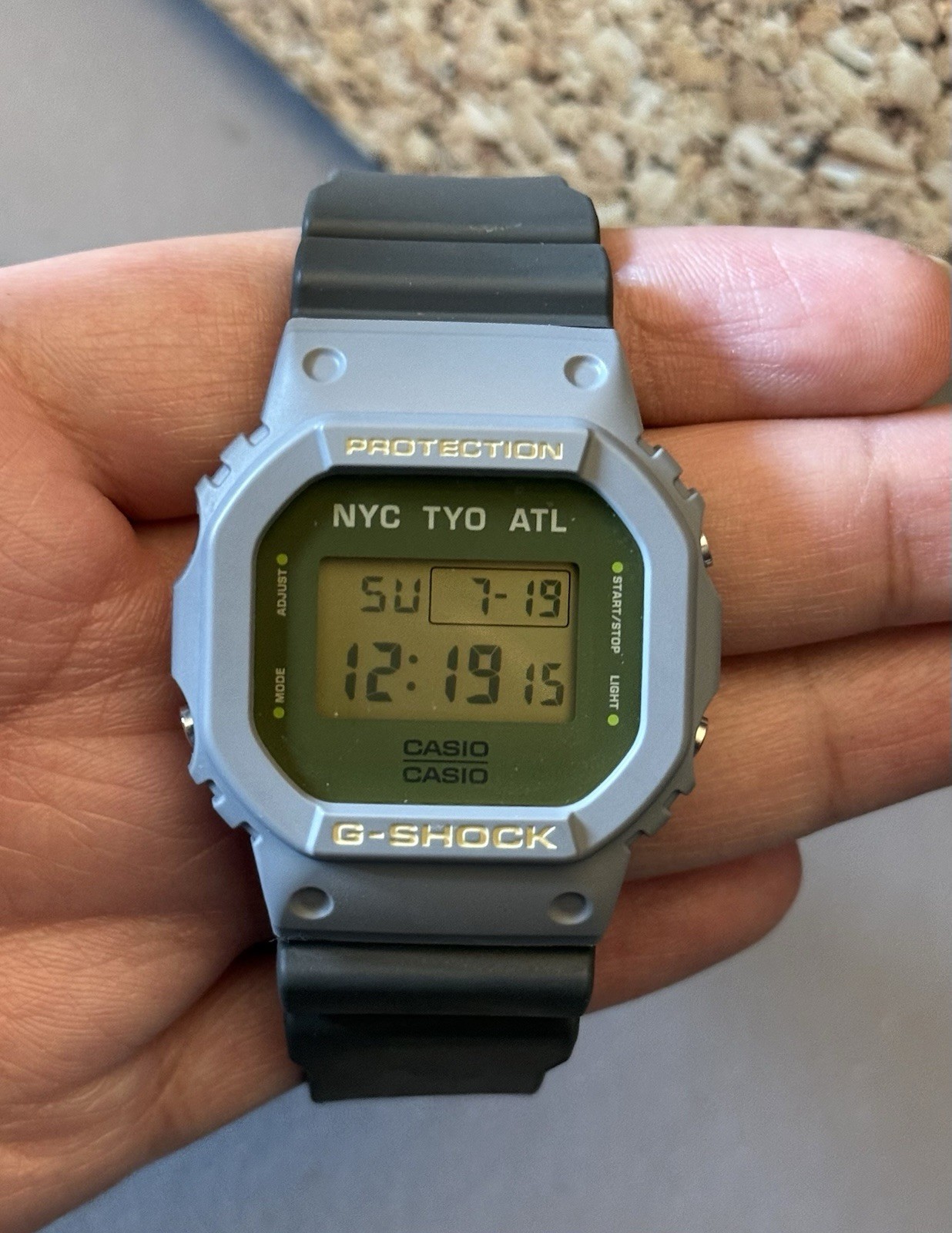 Casio G-SHOCK DW-5600VT Ben Clymer Hodinkee Digital Gray/Green Resin – Pre Owned
