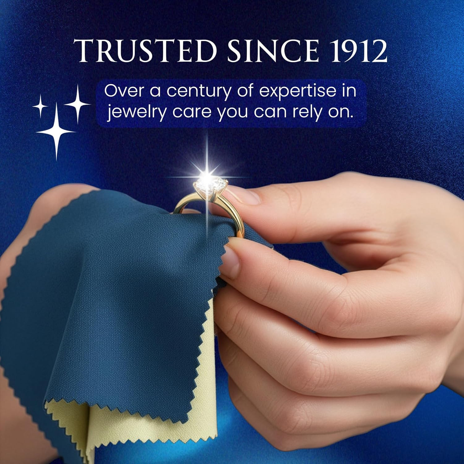 Jewelry Care Cloth Pre-Treated for Polishing Gold Silver and Platinum Jewelry. N