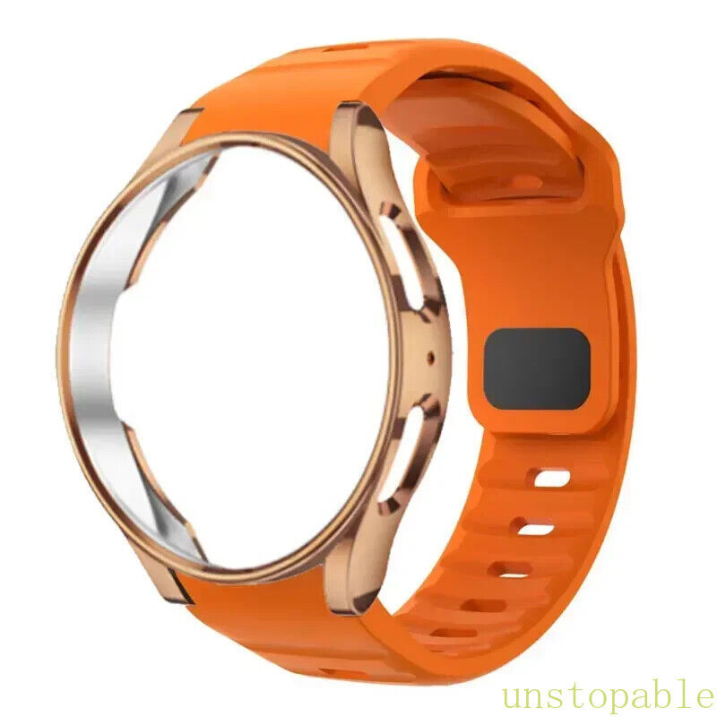 Silicone Band+Case for Samsung Galaxy Watch 7 6 5 4 FE 40mm 44mm Classic 43/47mm