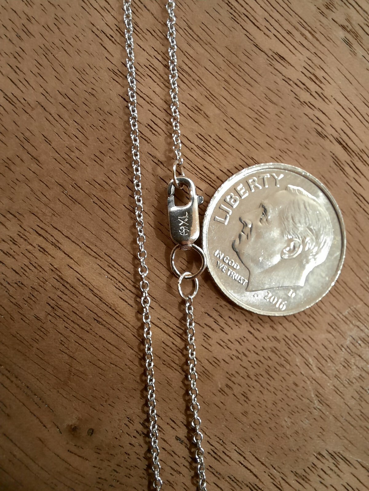 17.5″ 14K White Gold 1.0mm Rolo Chain Necklace – 1.604 grams Excellent Condition
