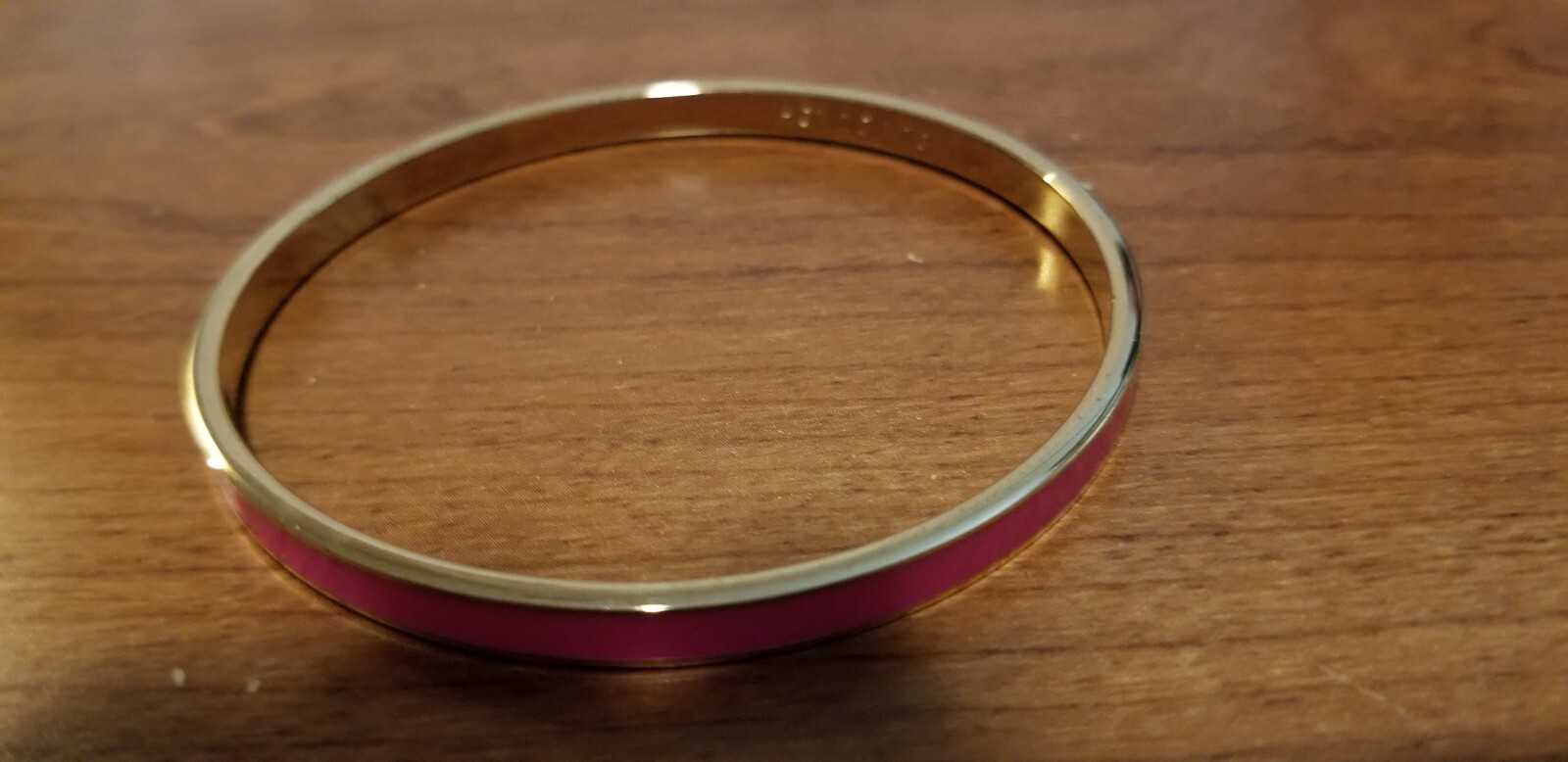 Kate Spade NY-Hot to Trot Sleeve Bracelet-Pink Enamel on 12k gold-plated metal