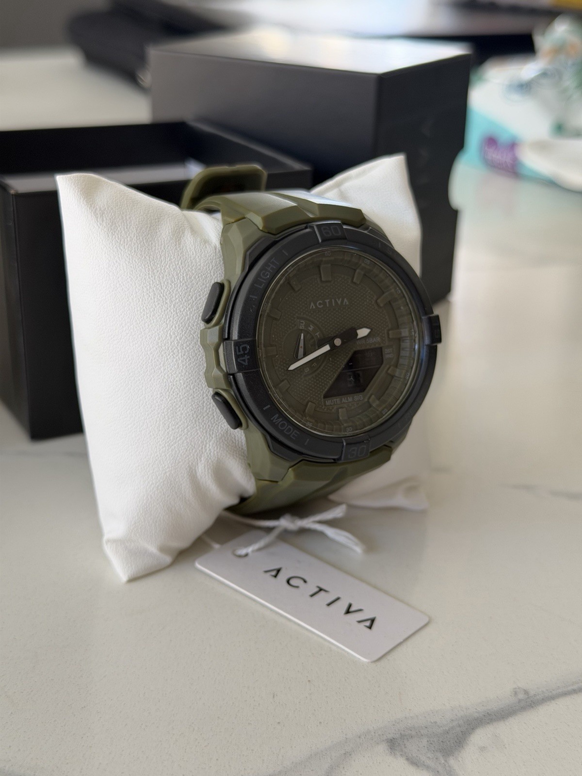 Activa Spry X Invicta Digital Essentials Men 53mm ABS Army Green ACW2583-005 NEW