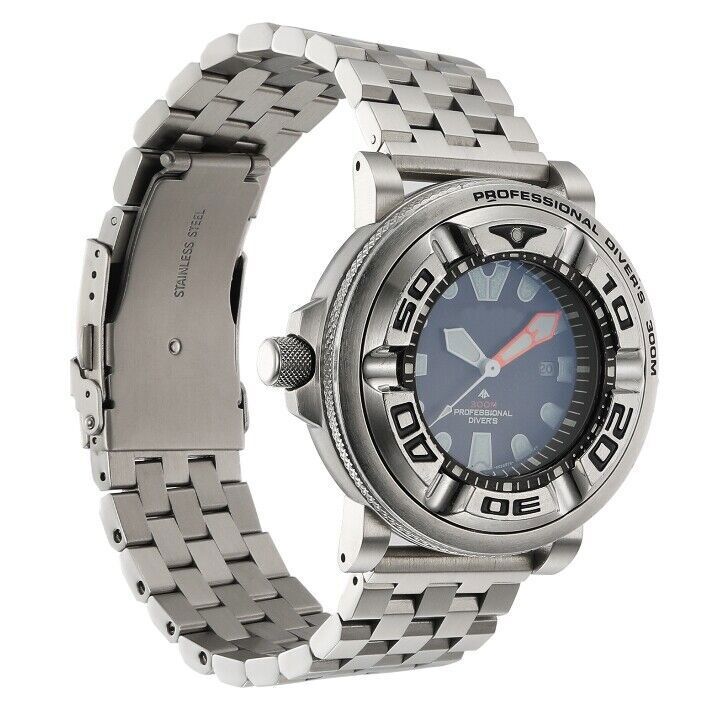 Silver Metal Adapters 24mm Bands for Citizen Eco-Drive Promaster BJ8050