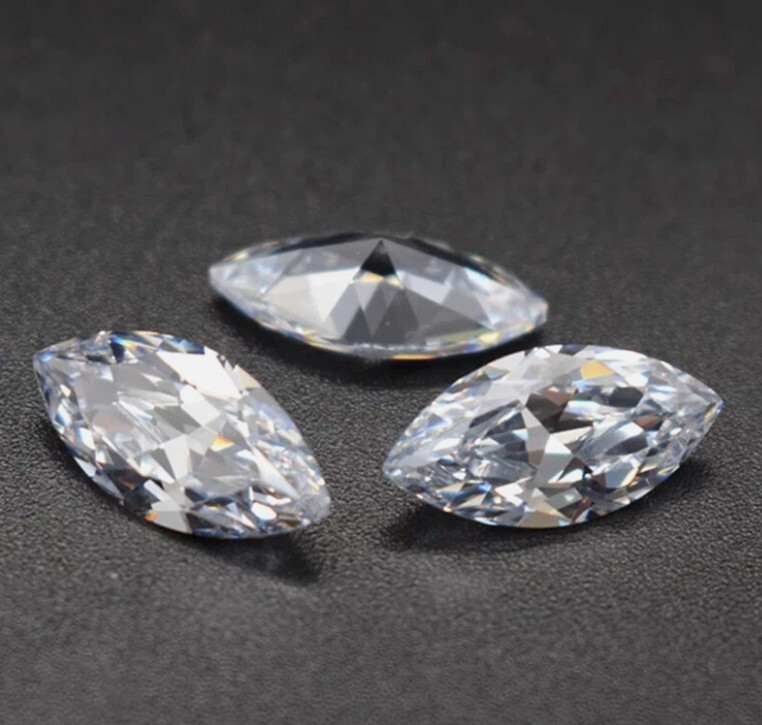 CVD Diamond 3 Pcs Lot Marquise Lab Grown 0.30 Ct 2.50 x 4 mm Certified