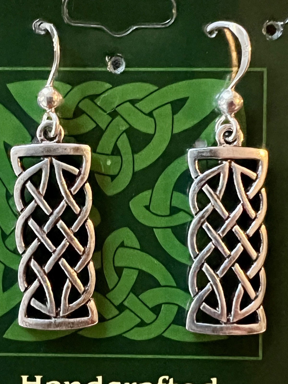 Celtic Knotwork Sterling Silver Earrings Peter Stone New