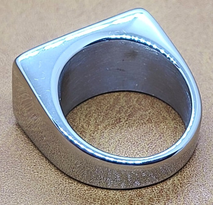 MC Red Motorcycle Club Biker Stainless Steel Ring Sizes 7 thru 15