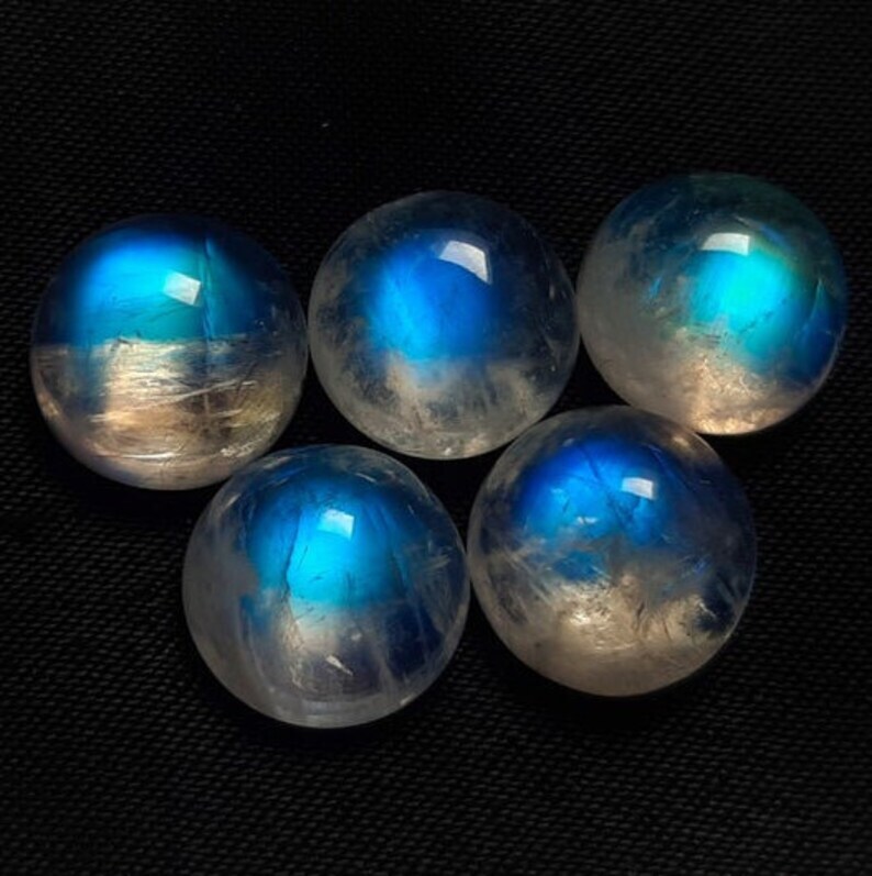 AAA+++Natural Rainbow Moonstone 3MM,4MM,5MM,6MM,7MM,8MM,9MM,10MM Round Gemstone