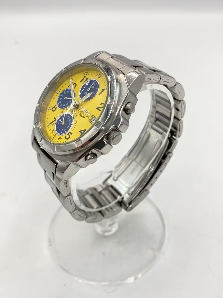 SEIKO Quartz Watch Analog YLW SLV SND409P