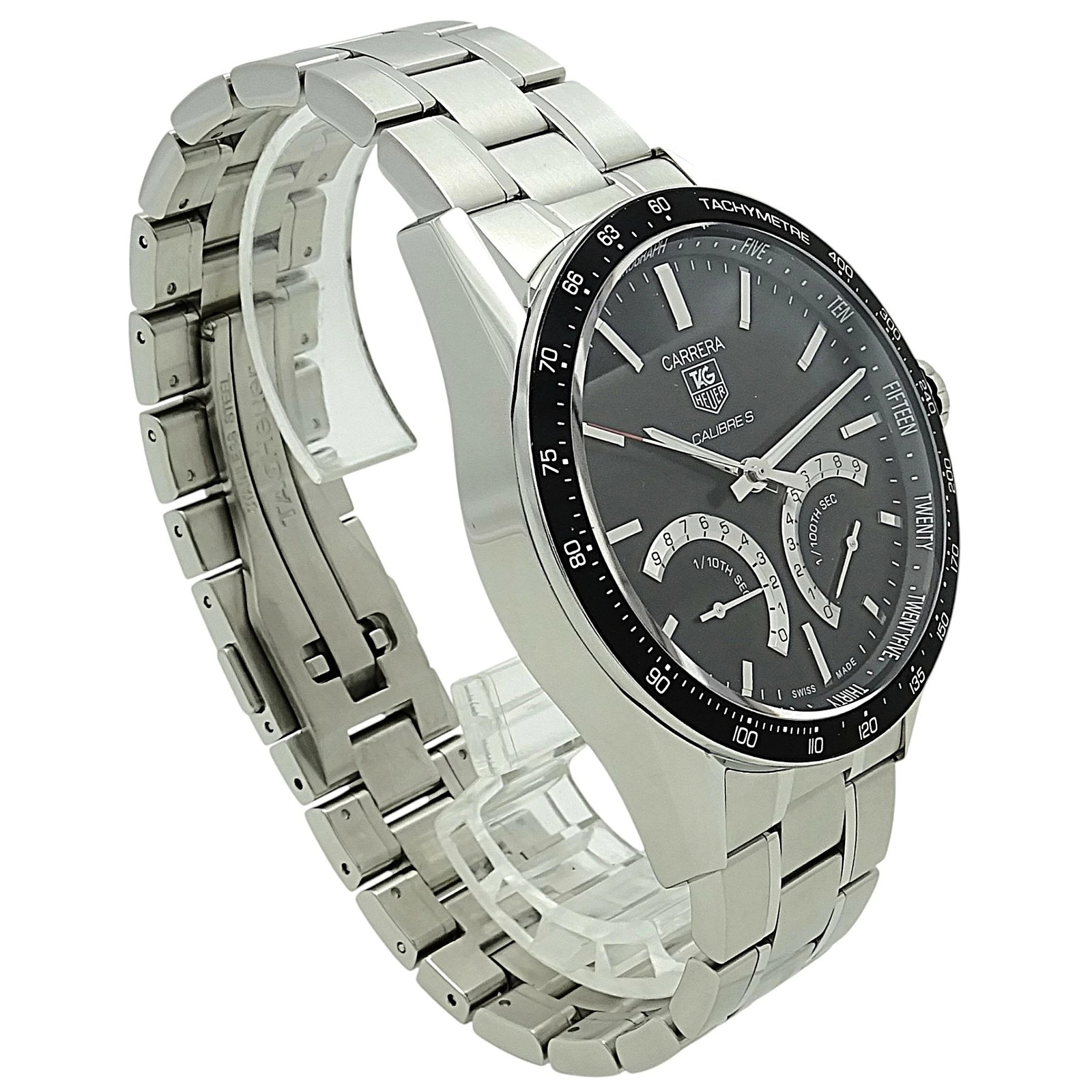 Used TAG HEUER CV7A12.BA0795 Carrera Caliber S date chronograph 43mm Men