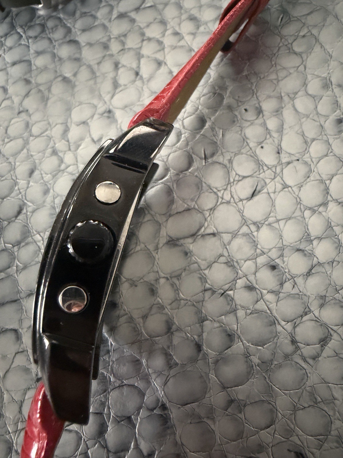 King Master Rounded Burgundy Reptile Diamond Watch