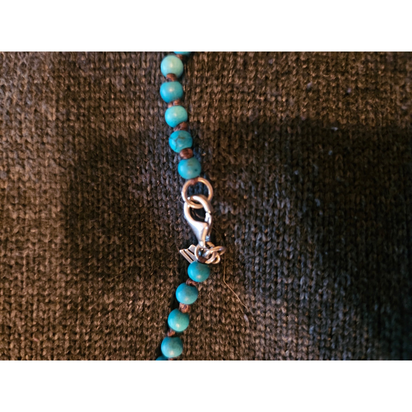 Silpada Sterling Silver Howlite Bronzite Great Lengths Bead Necklace N2396
