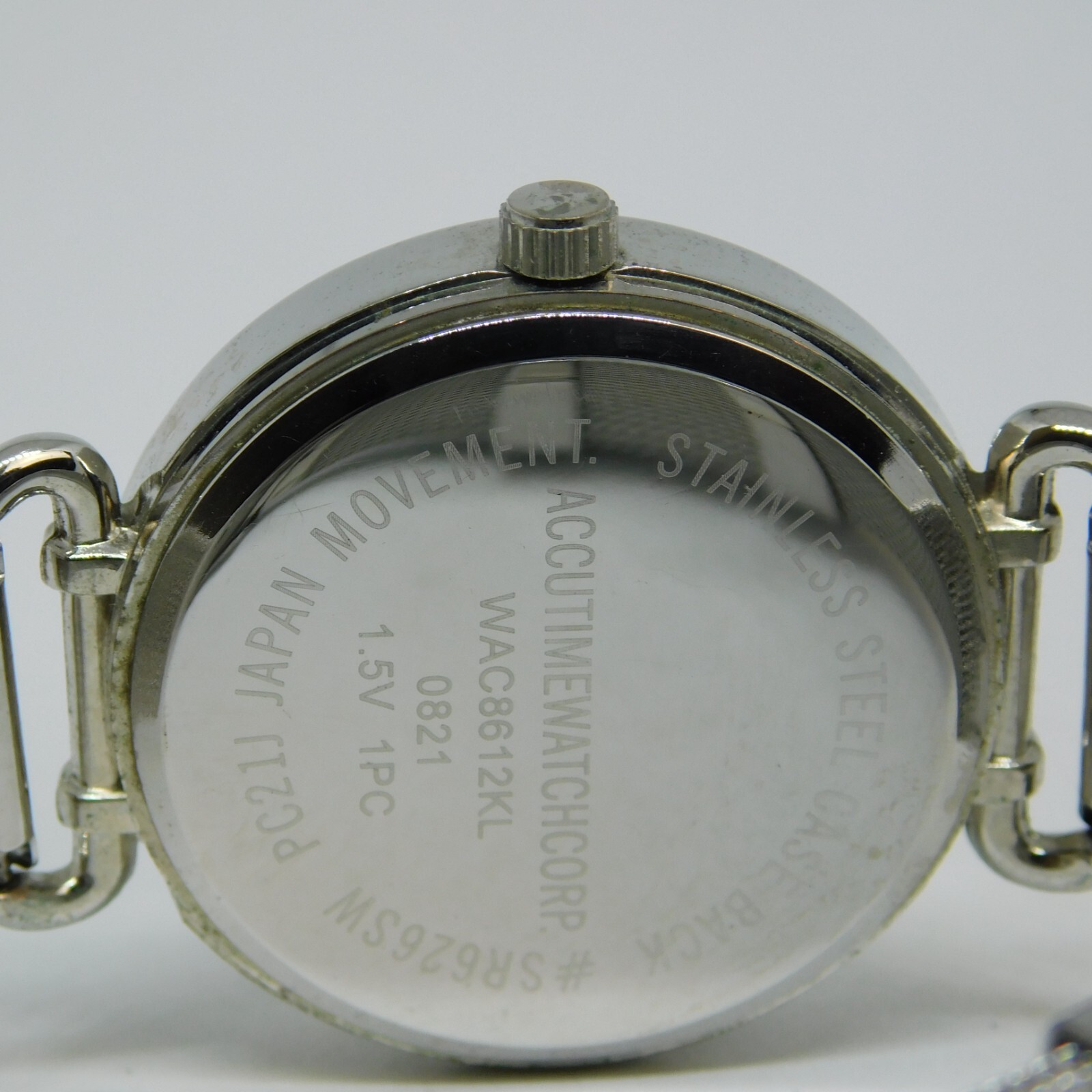 ACCUTIME WATCH CORP. WAC8612KL Silver Tone Quartz Women’s Watch New Battery