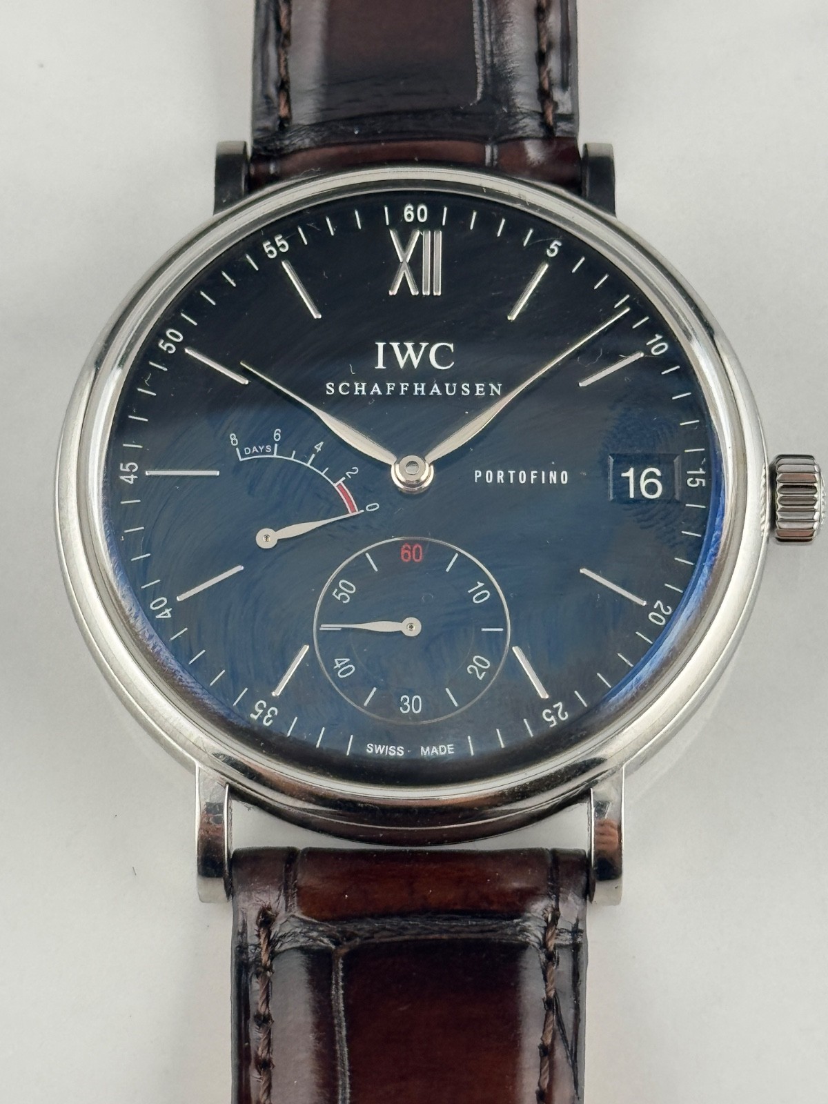 IWC Portofino Stainless Steel 45mm Manual Wind Watch IW510102 w Box