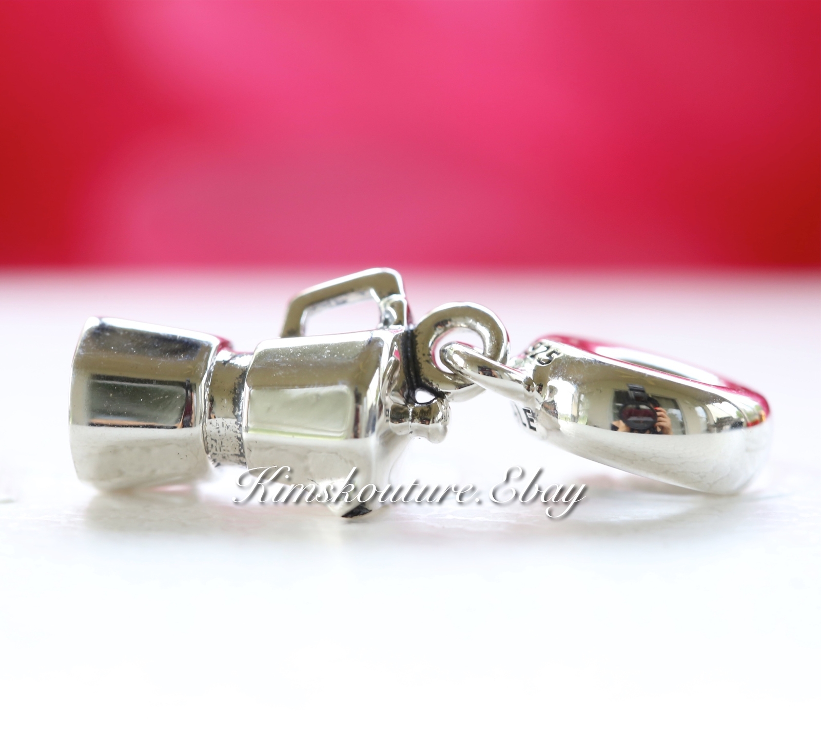 Authentic Sterling Silver Pendant Charm Coffee Lovers 791514