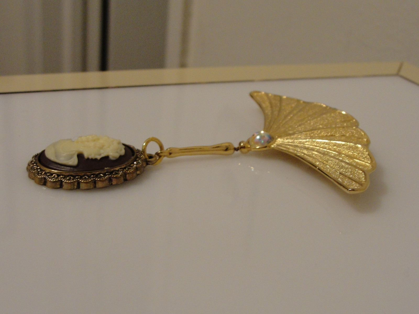 JJ fan pin with cameo dangle modified