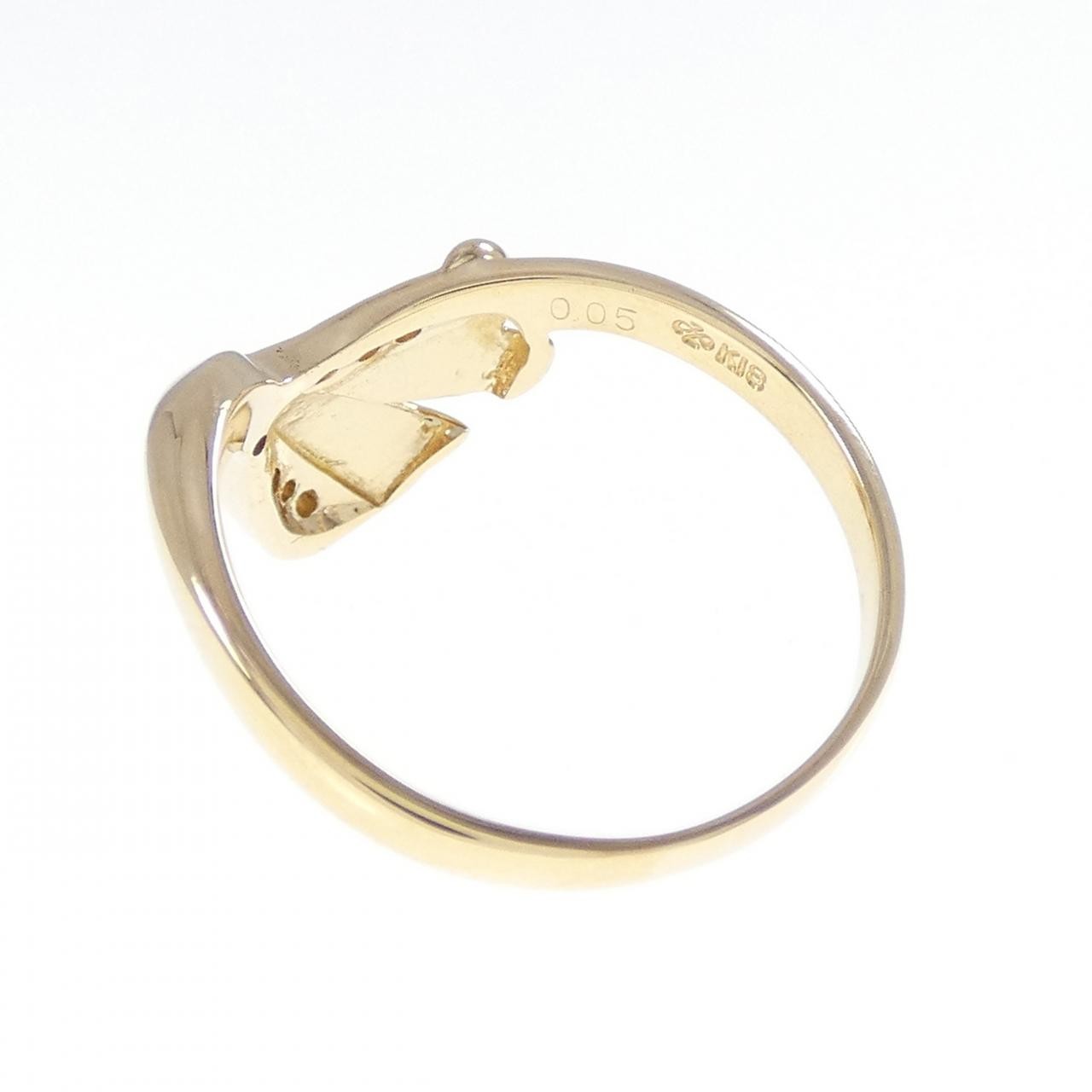 Authentic K18YG Diamond Ring 0.05CT #230-000-234-6655